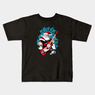 Santas Claus Guitar Kids T-Shirt